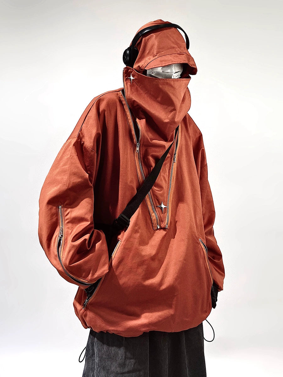 Uucscc Spring Function Loose Hooded Jacket