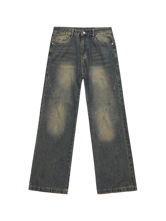 Trendy American Hiphop Old Autumn Jeans