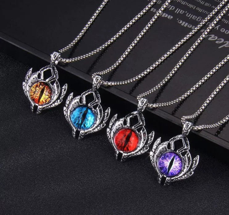 Trendy Men's Evil Luminous Titanium Steel Punk Ornament Women's Necklace